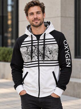 Mens Oxygen Zip-Up Hoodie - Large